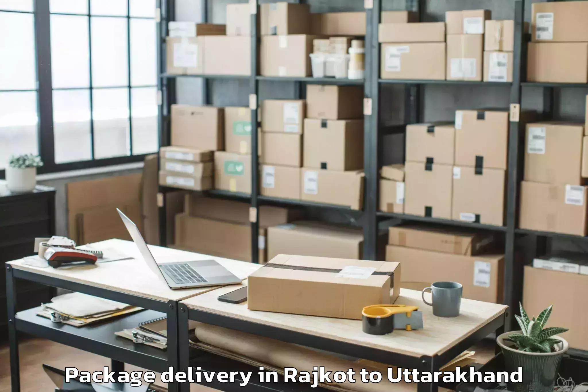 Top Rajkot to Karnaprayag Package Delivery Available